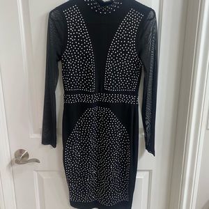 Black mini dress with studs from Venus